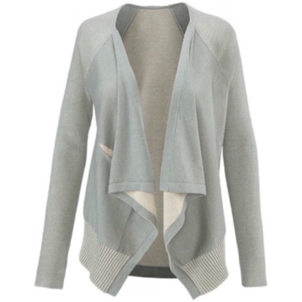 CAbi Pocket Cardigan Sage Draped Open Sweater Women’s Sz Medium #5132‎ NWOT